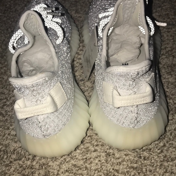 REFLECTive yeezy white and silver sz 4.5 brand new - Picture 4 of 8